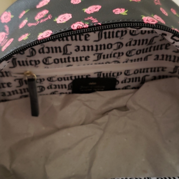 Juicy Couture Black Disty Rose Neon lights backpk - Picture 8 of 12